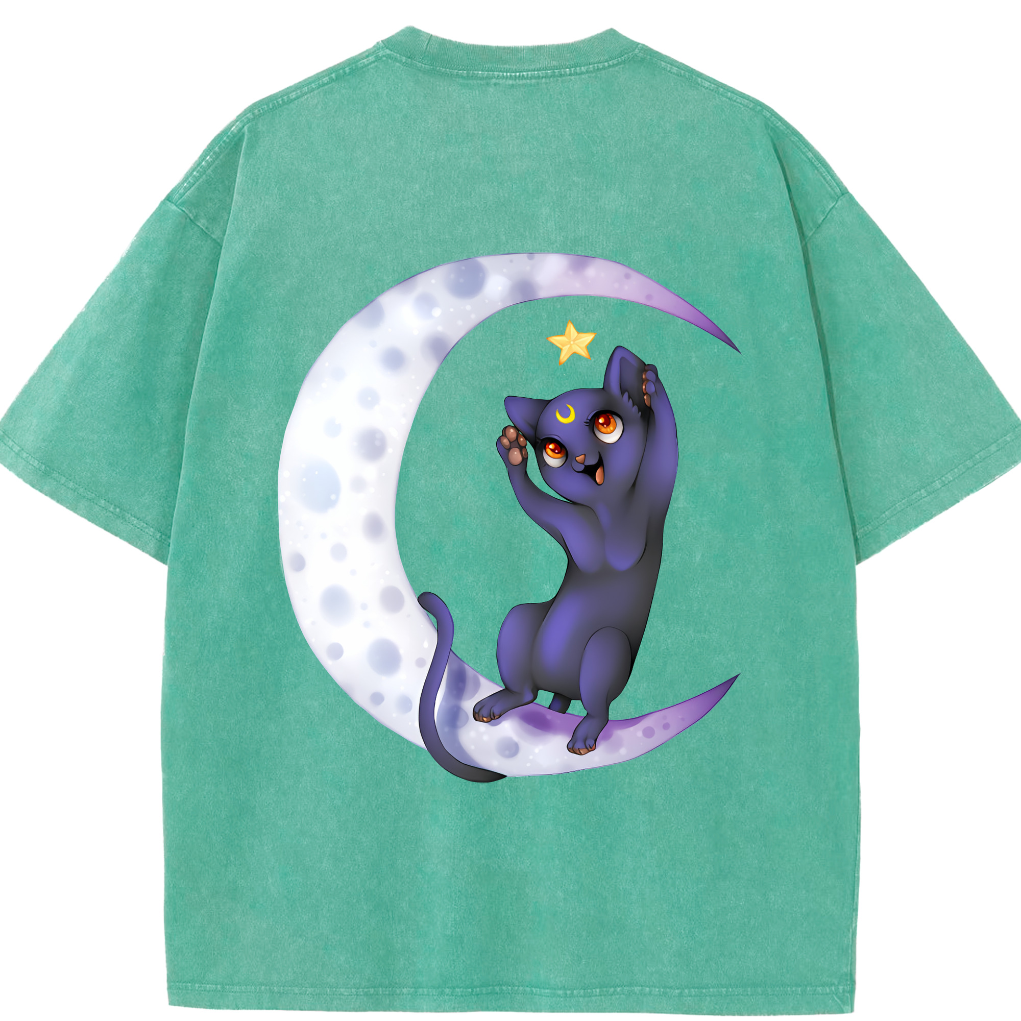 （画像用） 美少女戦士セーラームーン Sailor Moon 綿100% ヴィンテージ風 半袖Tシャツ（背面プリント）